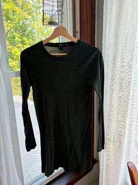 OBEY green/black striped dress